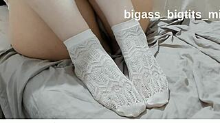white socks feet fetish ankle style