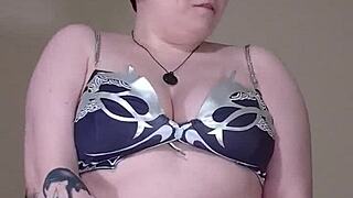 shadowheart cosplay girl uses panty vibrator for solo teasing fun