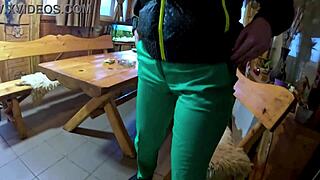 Green downjacket tease smoking humiliation and messy cum play preview