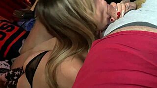 Morning wood sexy wifey swallows that hot cum