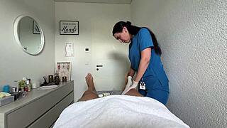 Things escalated fast at the massage parlor with the nurse