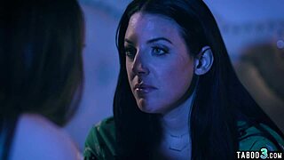 naughty lesbian teen abigail mac consoling her chubby milf neighbor angela white