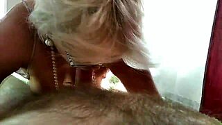 Mature woman sucks stepsons cock