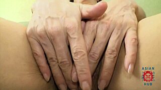Mature Hairy Asian Grandma Gets Pussy Creampied After Handjob