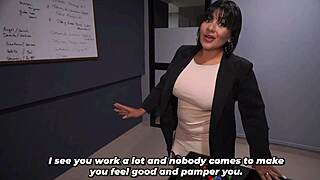 Curvy secretary asks her boss for a raise and gets more than that