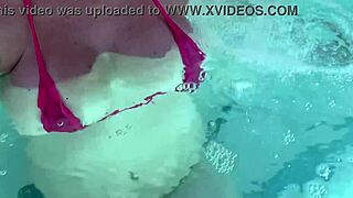 artemisia love shows perfect big tits in micro bikini underwater