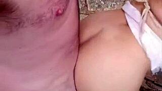 curvy brazilian beauty enjoying outdoor fun with anal plug masked nomads