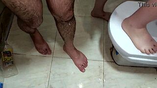 egyptian husband shares wife in bathroom
