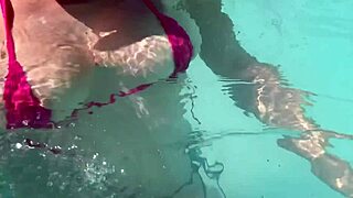 artemisia love shows perfect big tits in micro bikini underwater