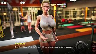 the synthetic milf in bathroom gym public