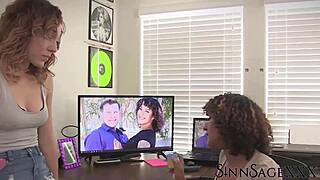 Sinn Sage Uses Toy Watching Girl On Girl Session