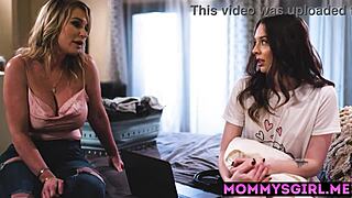 Horny big tits blonde milf stepmom rachael cavalli enjoys pussy licking by teen 18+ stepdaughter lily larimar