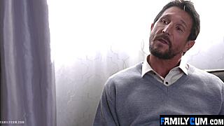 Foster daughter longs for female company as her foster dad invites a friend
