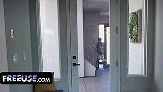 thick blonde stepmom gets facial from stepson