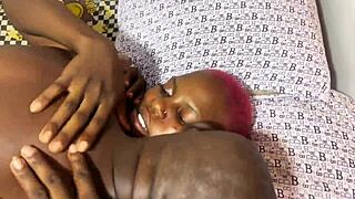 Naija couple enjoys juicy riding and moaning