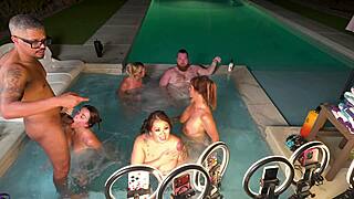 hot tub orgy with syren de mer and friends