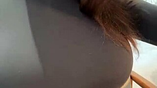 stepmoms big tits bulge in her dress during massage