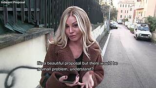 italian milf cheats on husband outdoors for cash with subtitles