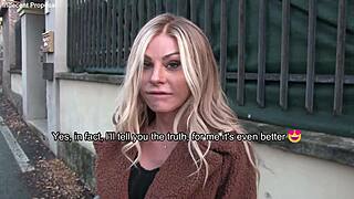 italian milf cheats on husband outdoors for cash with subtitles