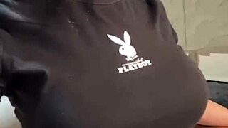 Stepmom Shows Her Nipples In The Bathroom