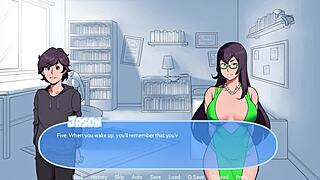 Milf geniet van sneeuw met grote tieten en kont