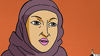 แม่บ้านอาหรับและก้นใหญ่เล่นบทบาทเพื่อความสนุกกับบีบีซีใหญ่