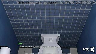 ねえ、赤毛の無毛マンコがトイレで犯されるの見たい？