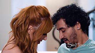 stepmom guides her stepson in intimate womanly touches