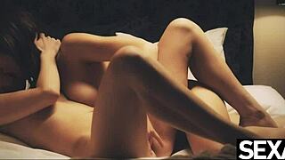 Lesbian rambut merah bikin payudara besar alami pacarnya loncat saat cunilingus intens