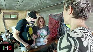 Threesome Action with Slutty Blonde Girl and Wild Milf Getting Dirty