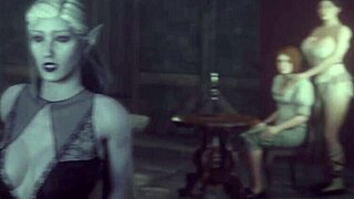 两个大鸡巴怎么在热辣3D扶她动画里震惊这个熟女？