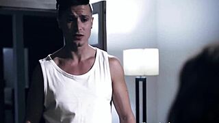 Stepmom and son share bed with lesbian twist for first time! 😍