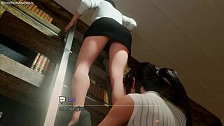 Горячая Лара Крофт поймана за мастурбацией душем соло!