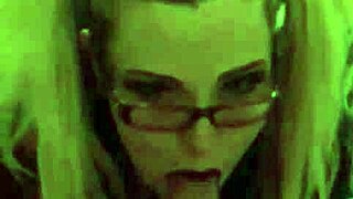 jag gav min sexiga milf bokmal en blowjob i POV med pigtails