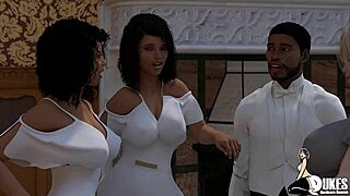 Tjocka horiga MILF:er rider kuk hela helgen i herrgård