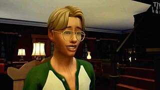 Abuela en Sims 4 hentai domina con intensa ducha dorada