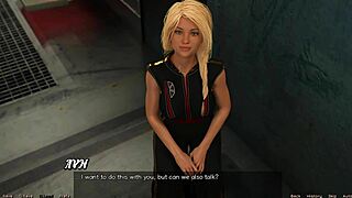 Блондинка-девственница 18+ делает глубокий минет моему огромному члену в дикой 3D космической авантюре.