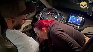 Ja i mój przyjaciel drażniliśmy kutasa szefa w samochodzie