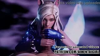 Ahri z League of Legends tě nechá vyprdnout v uncensored hentai