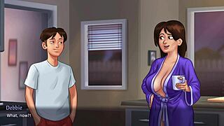 स्टीपमॉम डेबी की नॉटी किचन सेक्स समरटाइम सागा में