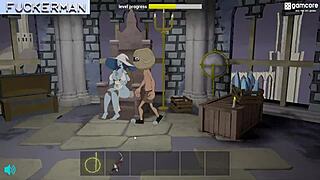 Gameplay Fuckerman Ero Ring dengan Cowgirl Liar dan Tete Besar