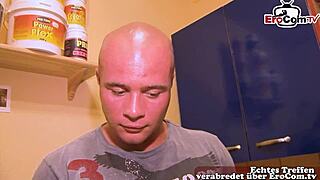 Niemka z sąsiedztwa pieprzy entuzjastę fitnessu podczas castingu