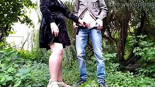 Wow, nailed my mother-in-law doggy style outdoors with cum on ass!