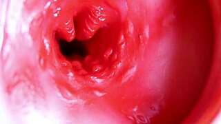 ¿Puede esta polla roja llenar su agujero jugoso?