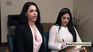 Embezzling vice principal joins principal for wild Latina secretary threesome