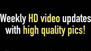 Brunette BBW Pornster Maxine Gebruikt Monster Dildo's Op Haar Grote Kut En Tieten