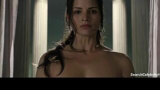 Lucy Lawless and Katrina Law in Spartacus Topless Action