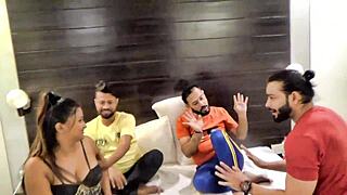 Real Indian Gangbang Features Hot Sex With College Girl