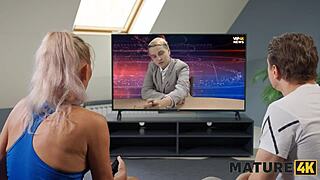 Była dojrzała i samotna. On uspokoił ją swoim ogromnym kutasem w ustach?