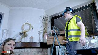 Selinah-Kyle fransk ung 18+ brunette i FFM threesome intens anal squirt dobbel penetrasjon med Alice Maze MILF og Terry Kemaco